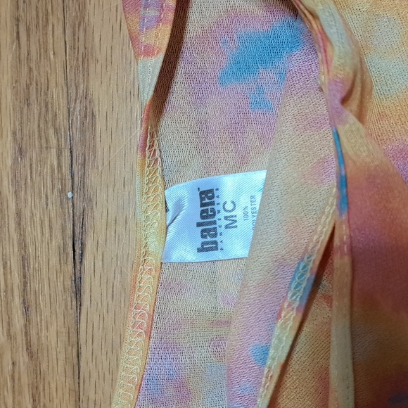 Balera Wrap Around Ballet Skirt - Orange Turquoise Girls Sz MC or 8/10 - Picture 4 of 4